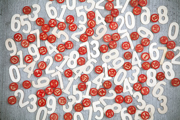 Numbers on background