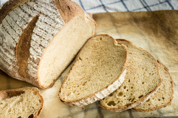 freshly baked homemade whole wheat grain bread