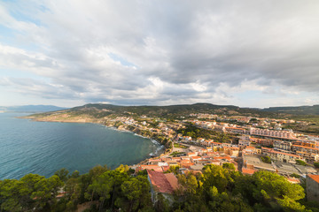 Fototapeta na wymiar panoramic view of Castelsardo