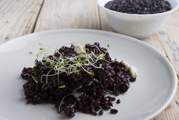 Rice black with germinated