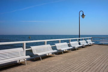 Pier at Baltic Sea in Gdynia Orlowo