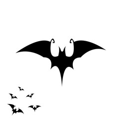 vector halloween bat icon.