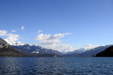 Annecy Lake and mountains