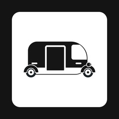 Tuk tuk taxi icon in simple style isolated on white background. Transport symbol