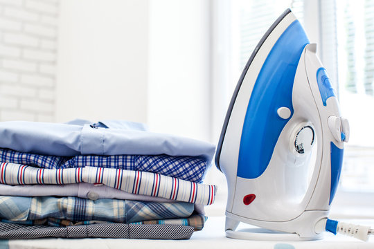 Electric iron and shirts