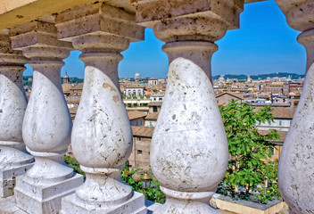 Fototapeta premium Beautiful view of Rome from the Caffarelli terrace - Italy