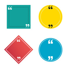 block quote design elements. Creative quote text template