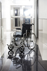 Fototapeta na wymiar Wheelchair In Rehab Center