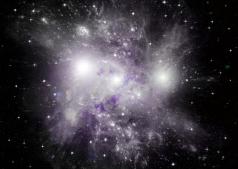 Naklejka premium galaxy in a free space