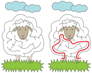 Easy sheep maze