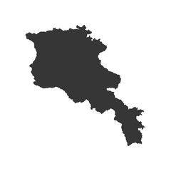 Armenia map silhouette illustration