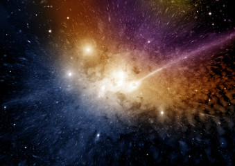 galaxy in a free space