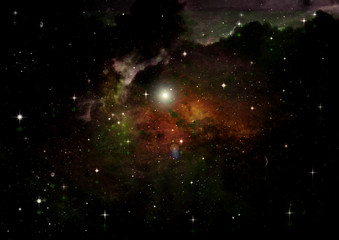 galaxy in a free space