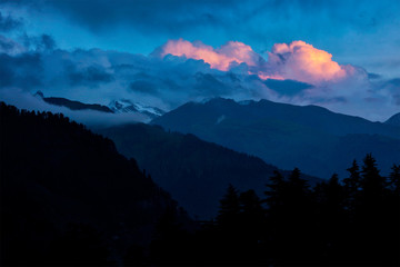 Sunset in Himalayas