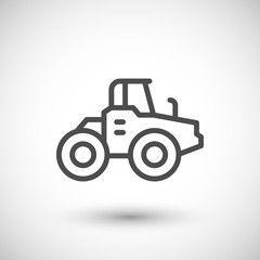 Agricultural tractor line icon
