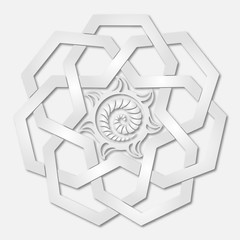 Paper sacral geometry design with polygon.
