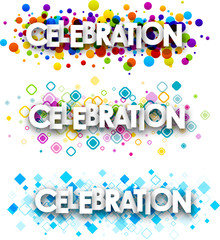 Celebration colour banners.