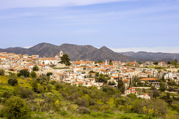 Fototapeta na wymiar Typical Cyprus village in the Troodos Mountains.