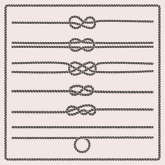 Rope knots vector illustration