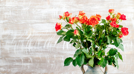 Fototapeta premium bouquet of tea roses