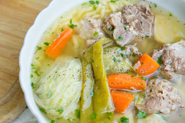 soup with pork