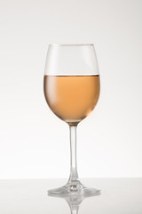 Rose wine in a white wine style glass