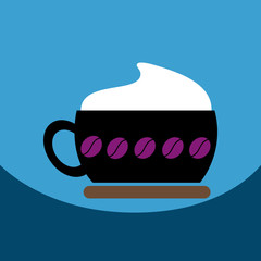 flat vector icon design collection cappuccino coffee