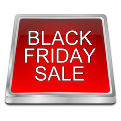 Black Friday Sale button - 3D illustration