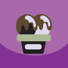 flat vector icon design collection ice cream 