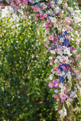 floral decoration compositions on wedding