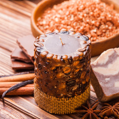 Coffee aroma candle