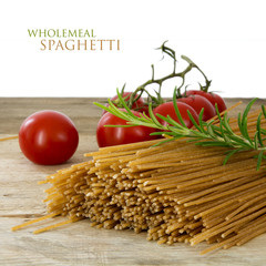 organic whole wheat pasta, dried spaghetti, tomato and rosemary herbs