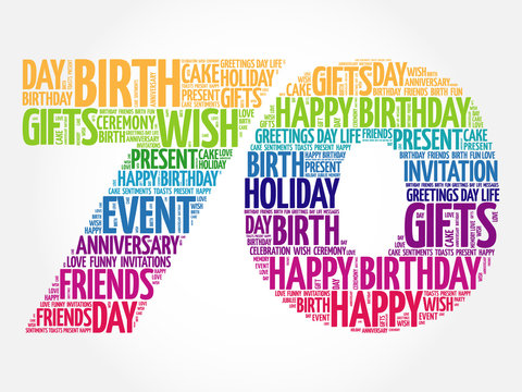 2 Best Happy 70th Birthday Images Stock Photos Vectors Adobe Stock