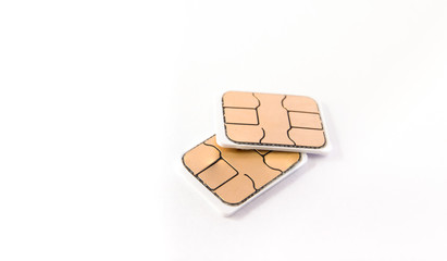 nano sim card on white background