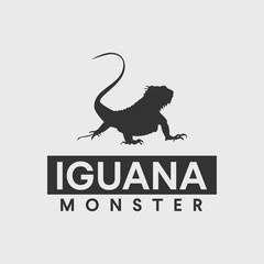 Obraz premium iguana silhouette