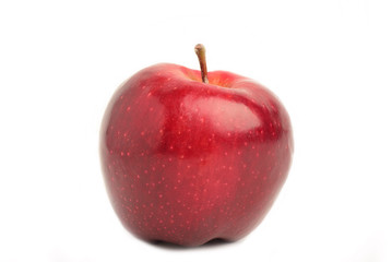 Red apple on white background