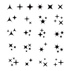 Vector sparkles icon set