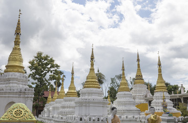Fototapeta premium golden pagoda in buddhism temple