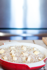 making a apple crisp 