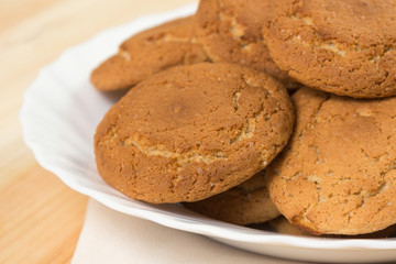 oat cookies on a plate