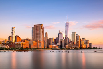 Fototapeta na wymiar New York City Skyline on the Hudson River.