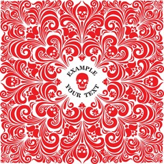 Khokhloma and skull.