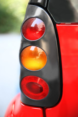 Car rear lights, closeup