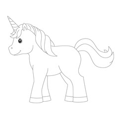 Unicorn for coloring book