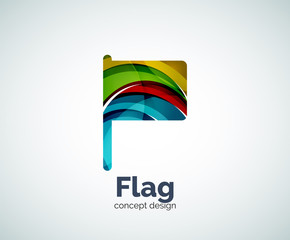 Vector flag logo template