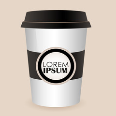 Кофе с собой, реалистичный стакан для кофе