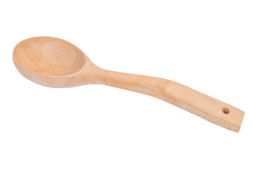 wooden spoon isolated on white background