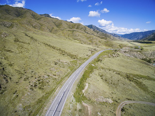 the road on the hillside