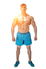 Fototapeta premium Image of muscle man posing in studio