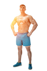 Fototapeta premium Image of muscle man posing in studio